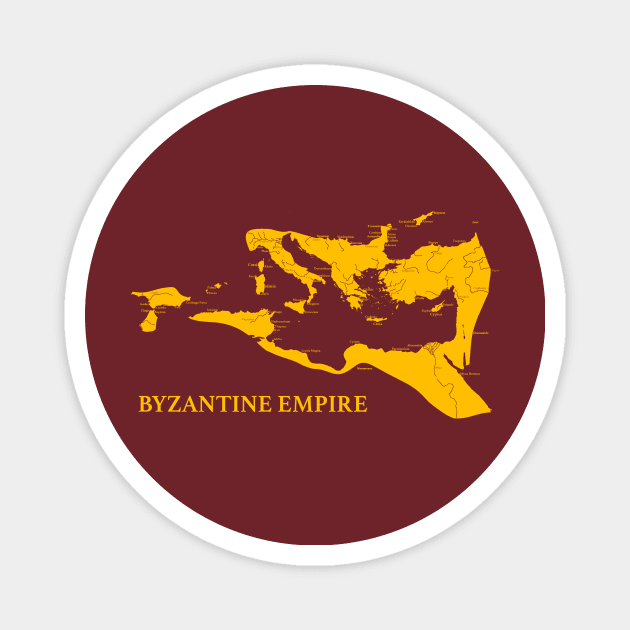 Byzantine Empire Map Magnet by Tamie